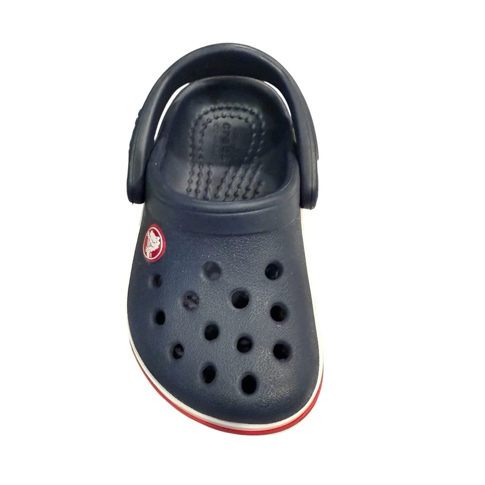 Crocs Crocband Clog T Toddler Size C4 Navy Blue Red White‎ 207005-485